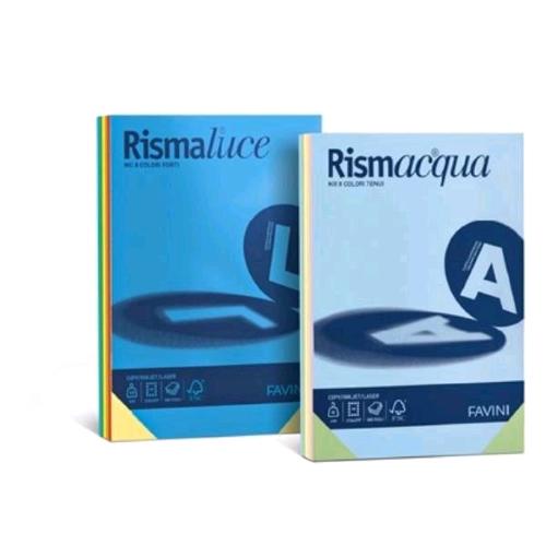 CARTOTECNICA FAVINI RISMACQUA MIX RISMA DA 200 FOGLI 140 GR 21 X 29.7 CM A4 COLORI FORTI ASSORTITI