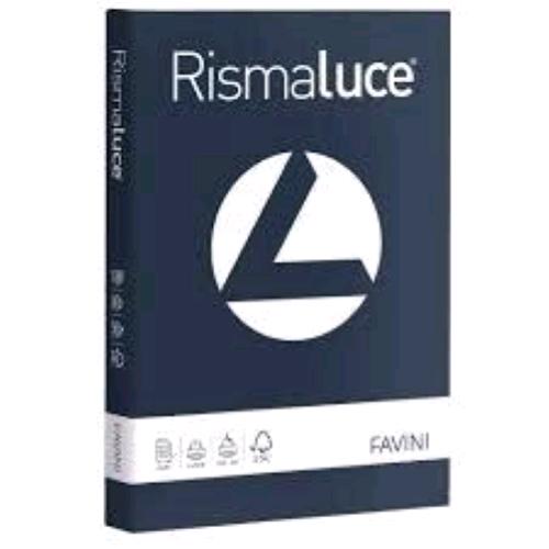 CARTOTECNICA FAVINI RISMALUCE RISMA DA 125 FOGLI 200 GR 21 X 29.7 CM A4 BLU COBALTO