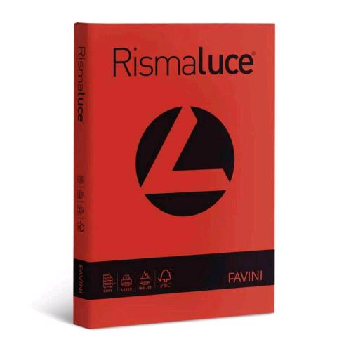 CARTOTECNICA FAVINI RISMALUCE RISMA DA 200 FOGLI 140 GR 29.7 X 42 CM A3 ROSSO SCARLATTO