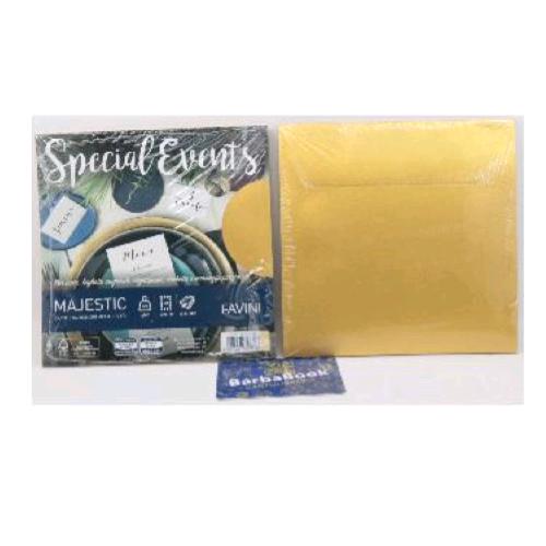 CARTOTECNICA FAVINI SPECIAL EVENT BUSTA IN CARTA 170X170 mm ORO CONF 10 Pz.