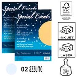 CARTOTECNICA FAVINI SPECIAL EVENTS 10 FOGLI 250 GR A4 COLORE AZZURRO