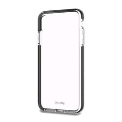 CELLY APLLE iPHONE XS MAX COVER HEXAGON IN TPU COLORE TRASPARENTE/NERO