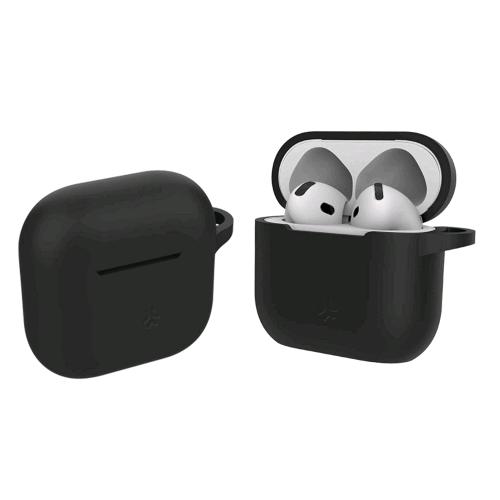 CELLY APPLE AIRPODS 4 GEN AIRCASE CUSTODIA IN SILICONE PER AURICOLARI BLUETOOTH COMPATIBILE CON LA RICARICA WIRELESS NERO