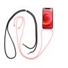 CELLY APPLE iPHONE 13 PRO LACET COVER IN MORBIDA GOMMA TPU CON LACCIO DA COLLO REGOLABILE. TRASPARENTE LACCI NERO/ROSA