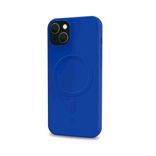 CELLY APPLE iPHONE 15 PLUS COVER IN MORBIDO TPU MAGSAFE COMPATIBILE CON RICARICA WIRELESS MAGNETICA BLU