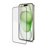 CELLY APPLE iPHONE 15 PLUS FULL GLASS PROTEGGI SCHERMO IN VETRO TEMPERATO TRASPARENTE BORDO COLORATO NERO