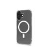 CELLY APPLE iPHONE 16 COVER IN MORBIDO TPU TRASPARENTE COMPATIBILE MagSave MODULO MAGNETICO CIRCOLARE BIANCO