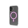 CELLY APPLE iPHONE 16 COVER IN MORBIDO TPU TRASPARENTE COMPATIBILE MagSave MODULO MAGNETICO CIRCOLARE ROSA