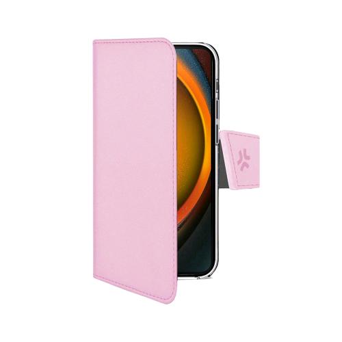 CELLY APPLE iPHONE 16 CUSTODIA A PORTAFOGLIO CON CHIUSURA ORIZZONTALE FLAP MAGNETICO TASCHE INTERNE PORTADOCUMENTI FUNZIONE STAND ROSA