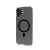 CELLY APPLE iPHONE 16 PLUS COVER IN MORBIDO TPU TRASPARENTE COMPATIBILE MagSave MODULO MAGNETICO CIRCOLARE NERO