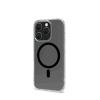CELLY APPLE iPHONE 16 PRO COVER IN MORBIDO TPU TRASPARENTE COMPATIBILE MagSave MODULO MAGNETICO CIRCOLARE NERO