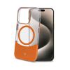 CELLY APPLE iPHONE 16 PRO COVER IN TPU MagSafe TRASPARENTE PARTE INFERIORE IN MATERIALE SOFT-TOUCH REMOVIBILE ARANCIONE