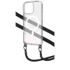 CELLY APPLE iPHONE 16 PRO COVER MagSafe TRASPARENTE CON LACCETTO IN NYLON NERO