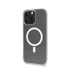 CELLY APPLE iPHONE 16 PRO MAX COVER IN MORBIDO TPU TRASPARENTE COMPATIBILE MagSave MODULO MAGNETICO CIRCOLARE BIANCO