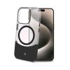 CELLY APPLE iPHONE 16 PRO MAX COVER IN TPU MagSafe TRASPARENTE PARTE INFERIORE IN MATERIALE SOFT-TOUCH REMOVIBILE NERO