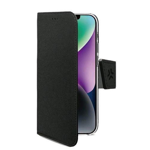 CELLY APPLE iPHONE 16e CUSTODIA A PORTAFOGLIO IN SIMILPELLE CHIUSURA CON FLAP MAGNETICO TASCHINE INTERNE PORTADOCUMENTI NERO