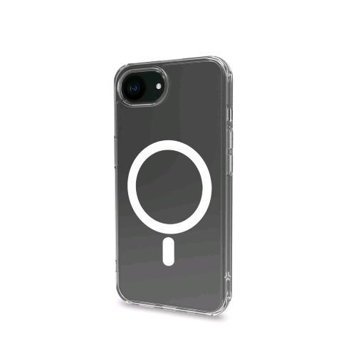 CELLY APPLE iPHONE 16e CUSTODIA IN TPU TRASPARENTE CON MAGNETI INCORPORATI PER RICARICA WIRELESS