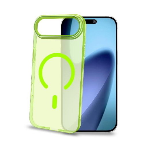 CELLY APPLE iPHONE 17 COVER RIGIDA TRASPARENTE COLORATA IN POLICARBONATO COMPATIBILE Magsafe GIALLO LIMONE