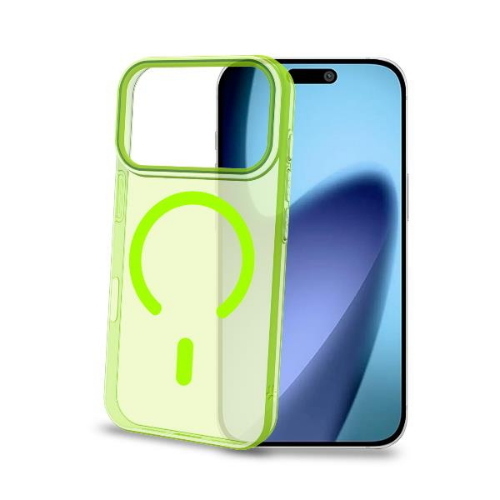 CELLY APPLE iPHONE 17 PRO COVER RIGIDA TRASPARENTE COLORATA IN POLICARBONATO COMPATIBILE Magsafe GIALLO LIMONE