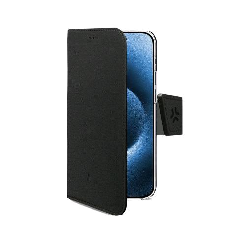 CELLY APPLE iPHONE 17 PRO CUSTODIA A LIBRO IN SIMILPELLE CON CHIUSURA FLAP MAGNETICO TASCHINE INTERNE PORTADOCUMENTI E FUNZIONE STAND NERO