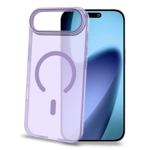CELLY APPLE iPHONE AIR COVER RIGIDA TRASPARENTE COLORATA IN POLICARBONATO COMPATIBILE Magsafe VIOLA