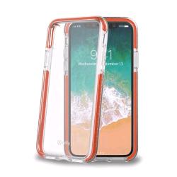 CELLY APPLE iPHONE XS/X COVER IN GOMMA TERMOPLASTICA E POLICARBONATO TRASPARENTE ARANCIONE