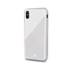CELLY APPLE iPHONE XS/X CUSTODIA IN TPU + VETRO TEMPERATO BIANCO