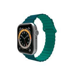 CELLY APPLE WATCH CINTURINO IN SILICONE SAGOMATO CON AGGANCIO MAGNETICO E FIBBIA COMPATIBILE CON APPLE WATCH 42/44/45 mm VERDE