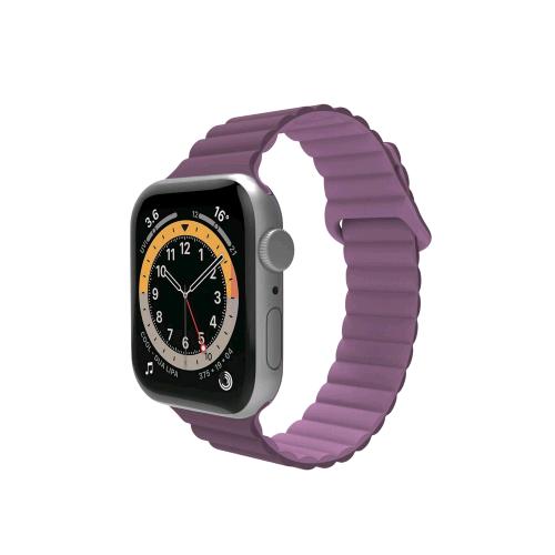 CELLY APPLE WATCH CINTURINO IN SILICONE SAGOMATO CON AGGANCIO MAGNETICO E FIBBIA COMPATIBILE CON APPLE WATCH 42/44/45 mm VIOLA