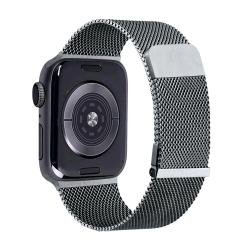 CELLY APPLE WATCH CINTURINO PER APPLE WATCH 42/44/45mm MAGLIA MILANESE CON CHIUSURA MAGNETICA DARK SILVER
