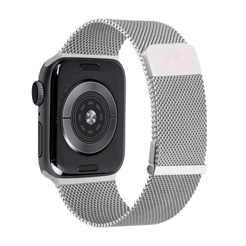 CELLY APPLE WATCH CINTURINO PER APPLE WATCH 42/44/45mm MAGLIA MILANESE CON CHIUSURA MAGNETICA SILVER
