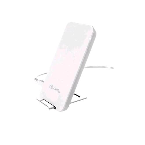 CELLY BASE DI RICARICA WIRELESS UNIVERSALE USB TIPO C 10 A BIANCO