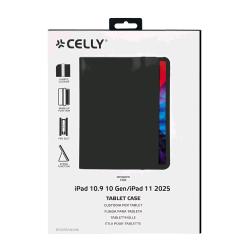 CELLY BOOKBAND APPLE iPAD 10.9 10th gen /APLE iPAD 11 11th gen CUSTODIA A LIBRO CON FUNZIONE STAND ALLOGIAMENTO APPLE PENCILI BANDA ELASTICA PER CHIUSURA NERO