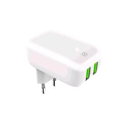 CELLY CARICABATTERIE DA RETE 2 X USB TIPO A 2.4 A BIANCO