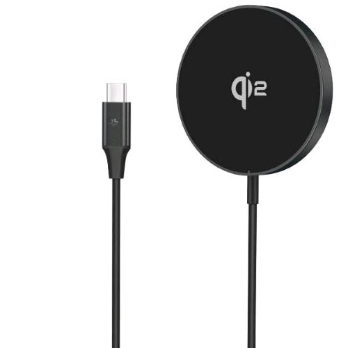 CELLY CARICABATTERIE WIRELESS/SENZA FILI MAGNETICO MagSafe Qi2 15 W CON CAVO USB-C INTEGRATO NERO