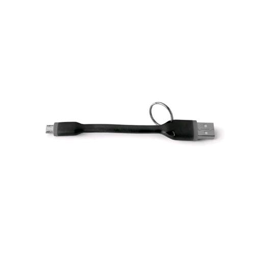 CELLY CAVO DATI USB CON ANELLO PORTACHIAVI 1 X USB TIPO A 1 X MICRO USB 12 CM NERO