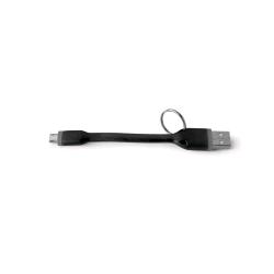 CELLY CAVO DATI USB CON ANELLO PORTACHIAVI 1 X USB TIPO A 1 X MICRO USB 12 CM NERO