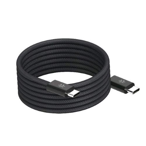 CELLY CAVO MAGNETICO ANTI GROVIGLIO INTRECCIATO USB-C MASCHIO-MASCHIO 60 W 2 MT NERO