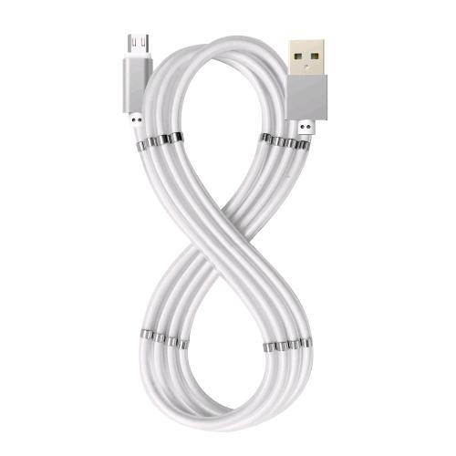 CELLY CAVO RICARICA/DATI 1 X USB-A 1 X MICRO USB DOTATO DI MAGNETI PER AVVORGERE/SISTEMARE IL CAVO 1 M BIANCO