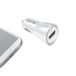 CELLY CCUSBW CARICABATTERIE DA AUTO COMPATIBILE IPHONE 5S PORTA USB 1 AMPERE COLORE WHITE