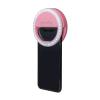 CELLY CLICK LIGHT PRO SELFIE FLASH LIGHT SELFIE LIGHT TASCABILE E UNIVERSALE CON LUCI RGB ROSA