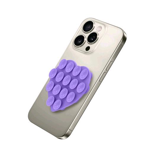 CELLY FIXHEART SUPPORTO A VENTOSA IN SILICONE PER SMARTPHONE A FORMA DI CUORE VIOLET