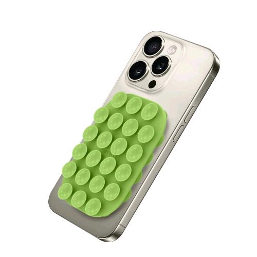 CELLY FIXSQUARE SUPPORTO A VENTOSA PER SMARTPHONE IN SILICONE VERDE