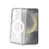 CELLY GALAXY S25 5G CUSTODIA TRASPARENTE IN TPU CON MODULO CIRCOLARE DI RICARICA WIRELESS BIANCO