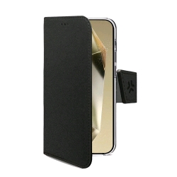 CELLY GALAXY S25 FE WALLY CASE CUSTODIA A LIBRO IN SIMILPELLE NERO