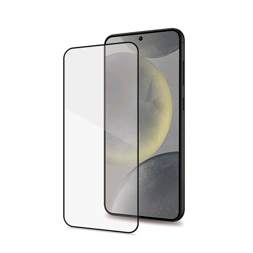 CELLY GALAXY S25/S24 5G FULL GLASS PROTEGGI SCHERMO TRASPARENTE IN VETRO TEMPERATO CON BORDI NERI