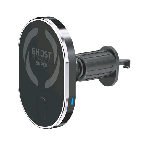 CELLY GHOST SUPERMAG SUPPORTO AUTO CON CARICA WIRELESS 15 W COMPATIBILE CON TECNOLOGIA MAGSAFE