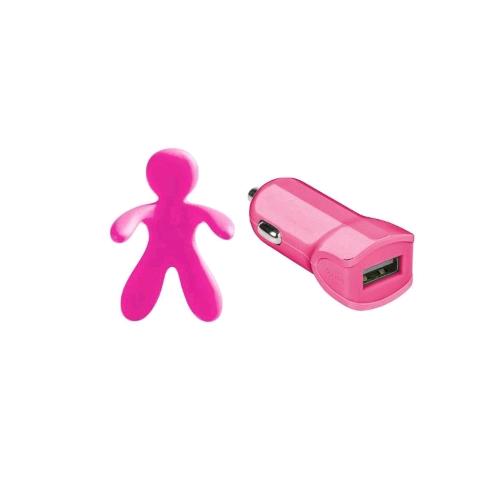 CELLY GIULIOCESARE BUNDLE PROFUMATORE E CARICABATTERIA DA AUTO 1 X USB TIPO A ROSA