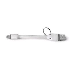 CELLY KEY LIGHTING CABLE CAVO DATI USB PER APPLE iPHONE iPAD iPOD CON ANELLO 12 cm COLORE BIANCO