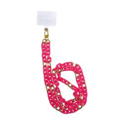 CELLY LACET CHAIN CATENA DA COLLO COMPATIBILE CON TUTTI GLI SMARTPHONE EVITA CADUTE LEGANDOLO AL COLLO PINK FLUO